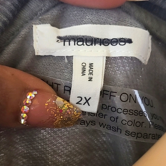 RUMMAGED Gray Michigan Crew Neck Sweatshirt - Picture 6 of 6